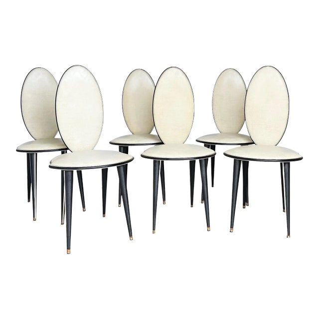 Italian Dining Chairs by Umberto Mascagni for Harrods London - Set of 6 For Sale