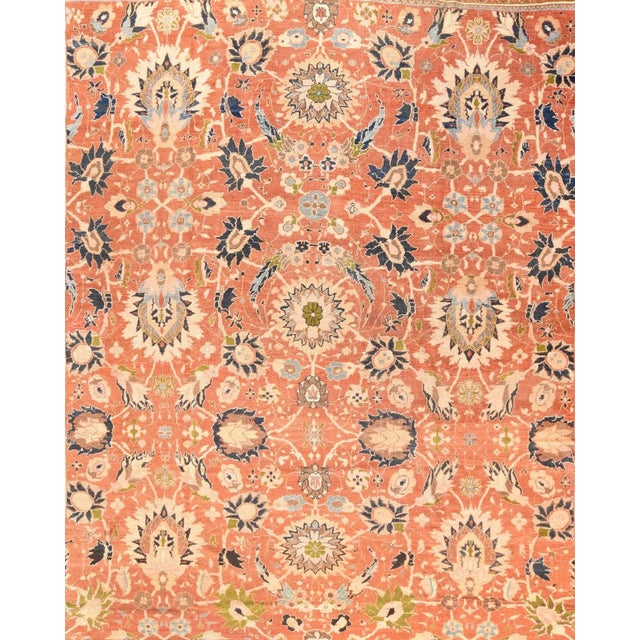 Traditional Late 18th Century Antique Sultanabad Rug 13'8'' x 14'6'' For Sale - Image 3 of 3