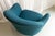 Mid-Century Modern Danish Modern Easy Chair in Teal Blue, 1950s For Sale - Image 3 of 18