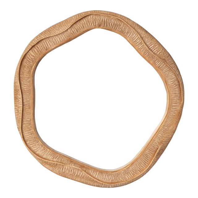 Vintage Textured Woven Rattan Mirror For Sale