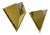 Geometric Brass Pyramid Wall Lights by Baulmann, 1970s, Set of 2 For Sale