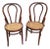 Vintage Wooden Chairs with Vienna Straw Seats from Thonet, 1950s, Set of 2 For Sale