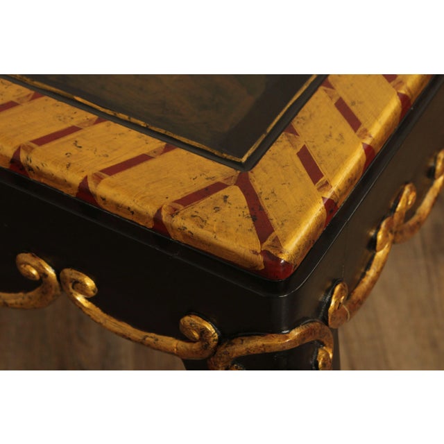 Italian Louis XV Style Ebonized & Partial Gilt Coffee Table For Sale - Image 12 of 12