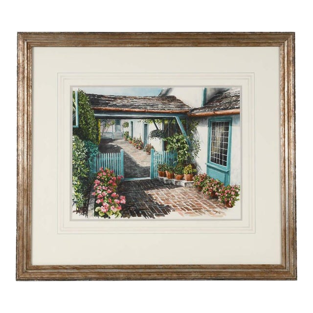 Late 20th Century Framed Print of William Mangum's "Gentle Breezeway" For Sale
