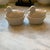 Vintage White Majolica Duck on a Basket Salt & Pepper Sets 2 Pairs For Sale - Image 4 of 10
