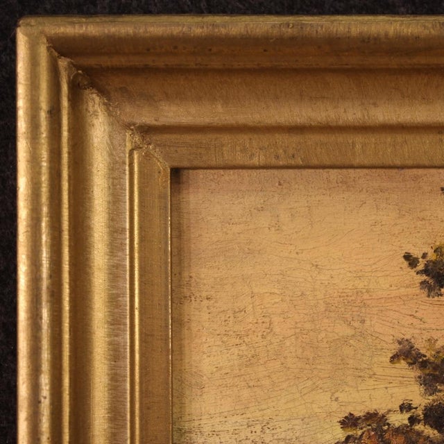 French Artist, Small Romantic Landscape, 1920, Oil on Canvas, Framed For Sale - Image 9 of 16