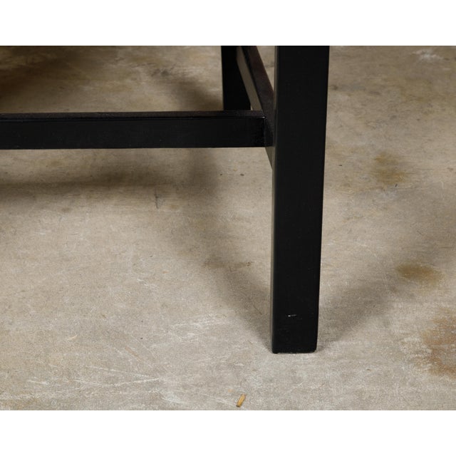 Pair of English Chinese Chippendale Style Black Lacquered Armchairs, circa 1950 For Sale - Image 10 of 12