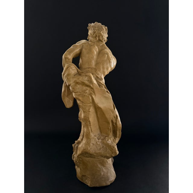 1950s Stucco Sculpture Depicting a Faun, 20th Century, 1950s, Gesso For Sale - Image 5 of 16