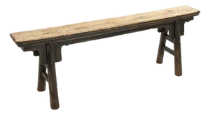 Story Black Thick Plank Seat Bench