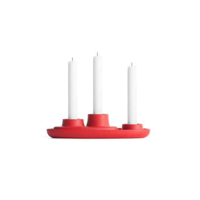 Early 21st Century Aye Aye! Candleholder with 3 Funnels in Achtung Red by etc.etc. for Emko For Sale - Image 5 of 7