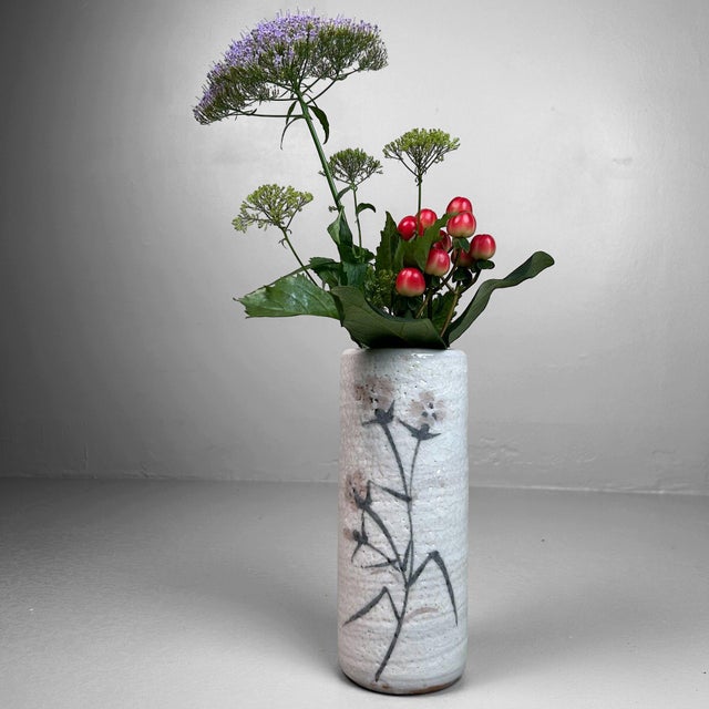 Vintage Shino Ikebana Flower Vase, Japan, 1980s For Sale - Image 6 of 10