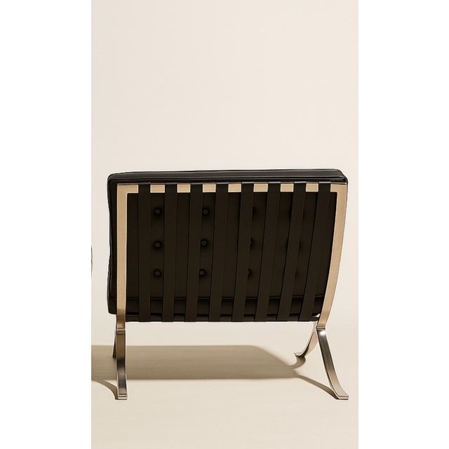 Authentic and Labeled Mies Van Der Rohe Barcelona Chairs With Ottomans for Knoll, 1960s - 2 Sets For Sale - Image 12 of 12