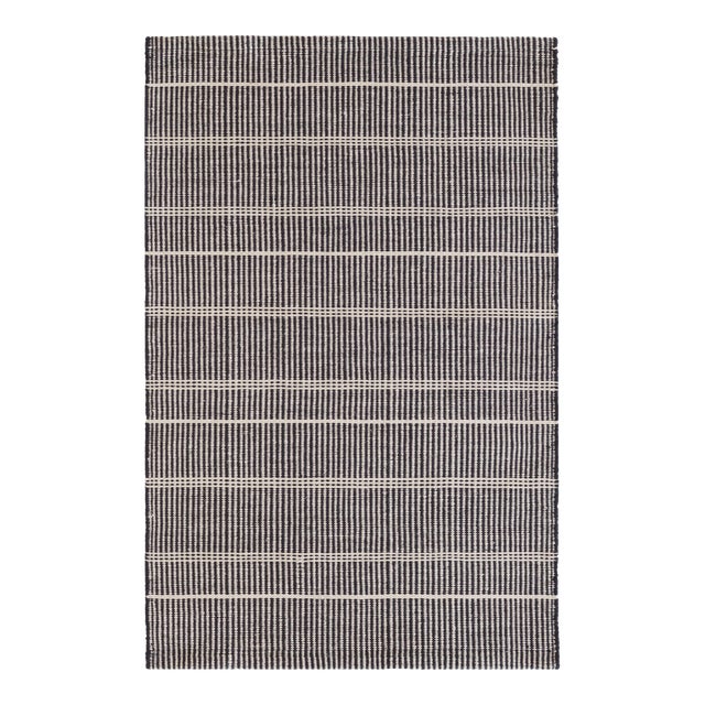 Bunny Williams for Dash & Albert Samson Black Indoor/Outdoor Rug, 2'6" x 8' For Sale