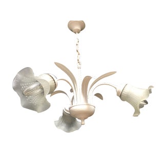 Chandelier with Three Light in Metal, 1950s For Sale