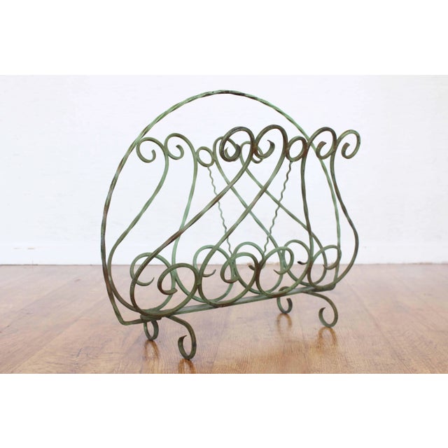 Mid-Century Metal Magazine Rack, 1950s For Sale - Image 12 of 12