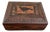 Antique English Wood Inlay Tunbridge Box With Bird Motif For Sale