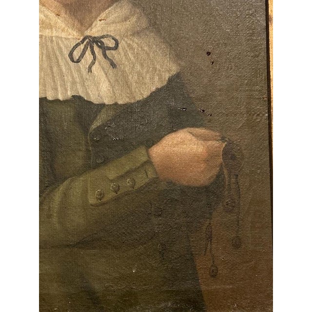 Portrait of Noble Girl, 1800s, Oil on Canvas, Framed For Sale - Image 3 of 7