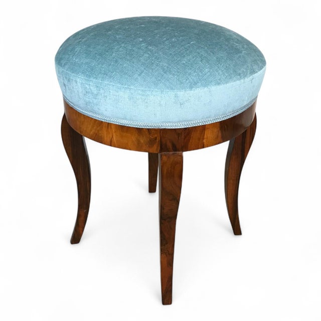 Early 19th Century Pair of Biedermeier Stools, Germany 1820 For Sale - Image 5 of 5