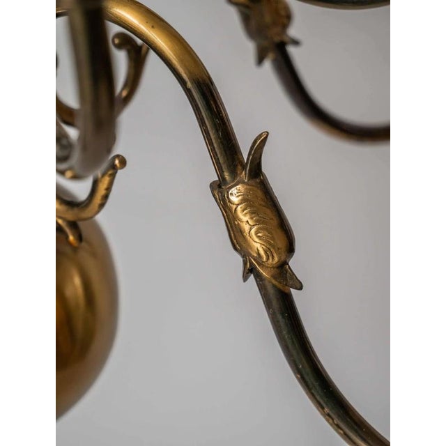 Antique 2-Tier Chandelier with Fish For Sale - Image 12 of 16