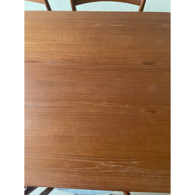 1950s Hans Wegner Mid-Century Modern Teak Table With Chairs For Sale - Image 10 of 14