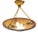 Stone Swedish Alabaster Pendant Lamp with Gilded Details, 1940s For Sale - Image 7 of 8