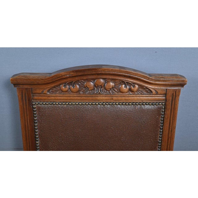 Early 20th Century Art Nouveau Walnut Chairs, 1890s, Set of 6 For Sale - Image 12 of 18