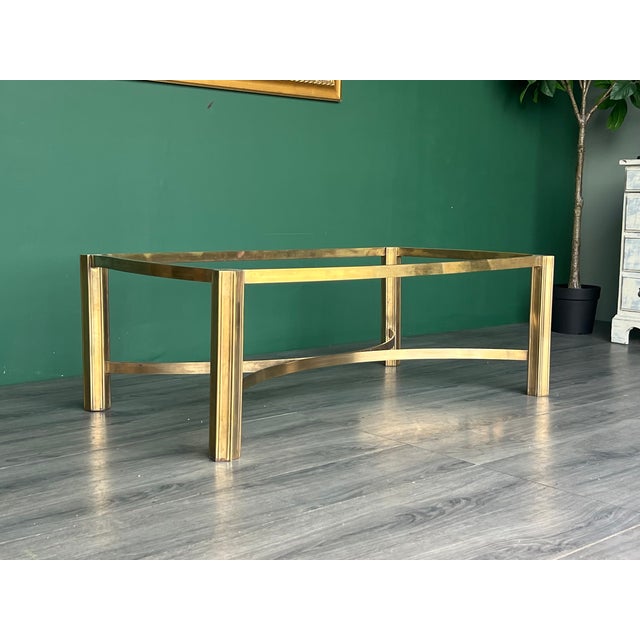 Mid-Century Mastercraft Brass Coffee Table With Glass Top For Sale - Image 13 of 16