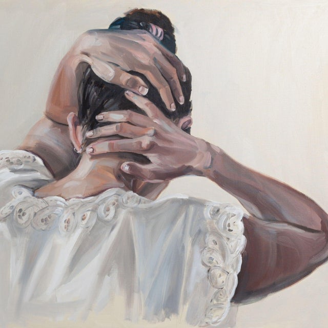 Justyna Kuklo, Thoughtfulness II, 2024, Oil Painting on Canvas, Framed For Sale - Image 4 of 7