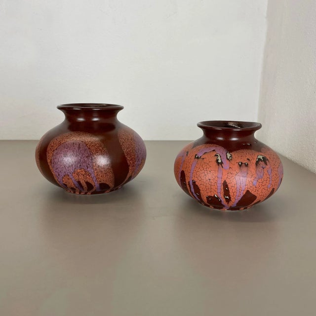 German Pottery Vase Objects from Steuler Ceramics, 1970s, Set of 2 For Sale - Image 10 of 18