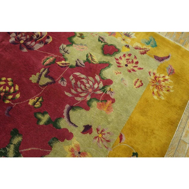 Antique 1920s Chinese Walter Nichols Art Deco Rug Carpet For Sale - Image 9 of 12