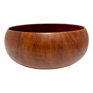 Mid 20th Century Mid-Century Modern Hawaiian Kamani Wood Turned Serving Bowl For Sale