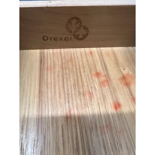 Mid-Century Drexel Et Cetera Collection Chinoiserie Console Table With Two Stools For Sale - Image 12 of 13