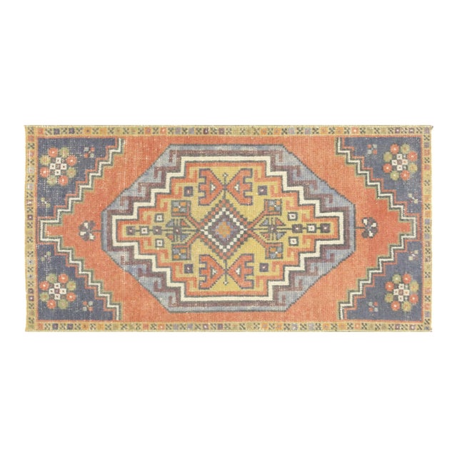 1960s Turkish Oushak Yastik Rug For Sale