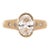 1.70 Carat J/I1 Oval Diamond and Floating Diamond Shank Engagement Ring, Size 7.25 For Sale