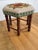 Vintage Mid-Century Oak Footstool With Geometric Needlepoint Tapestry For Sale In Raleigh - Image 6 of 8