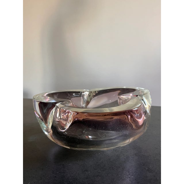 Large Transparent and Purple Murano Bowl, 1960s For Sale - Image 10 of 10