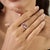 Art Deco Style Baguette Ruby & Diamond Statement Ring in 925 Silver Size 8 For Sale - Image 9 of 15