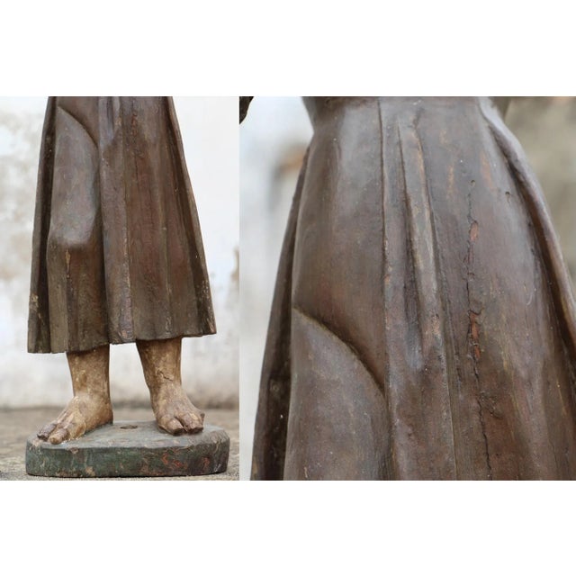 18th Century Baroque Santos Sculpture With Articulated Arms, Portuguese For Sale - Image 12 of 13