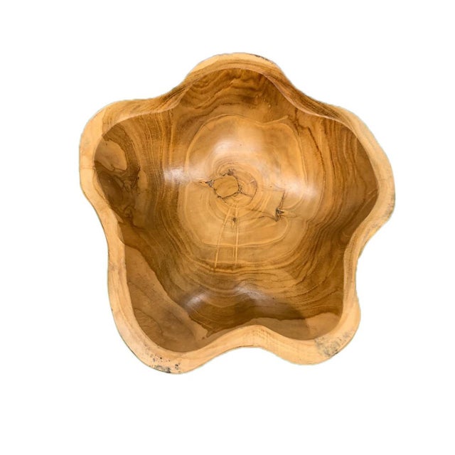 2010s Medium Wooden Bowl For Sale - Image 5 of 5