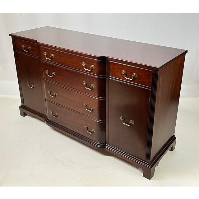 Vintage mahogany buffet sideboard crafted by the renowned Georgetown Galleries in the traditional 18th-century Georgian...