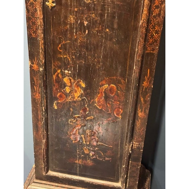 Wood 18th Century English Longcase Clock With Brass Face Plate by John Parsons For Sale - Image 7 of 9