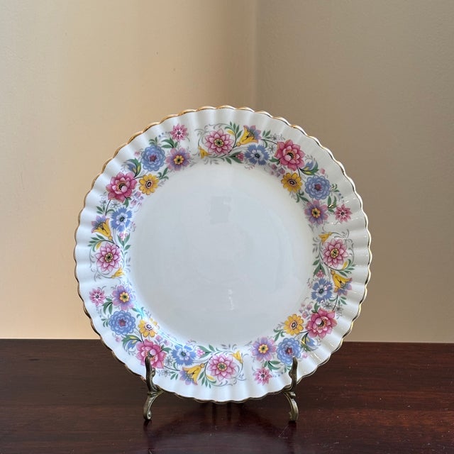 Vintage English Bone China Decorative Dessert Plate For Sale - Image 12 of 13
