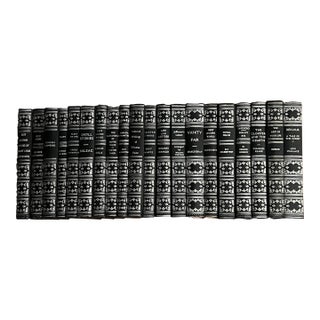 1940s Black & Silver Classic Hardcover Books- Set of 20 For Sale