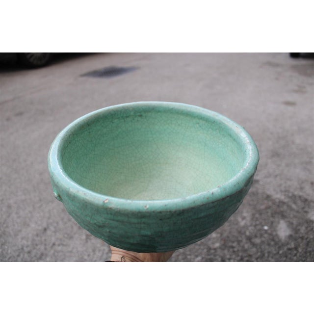 Ceramic Large Minimalist Zaccagnini Bowl with Enamel, Italy, 1950s For Sale - Image 7 of 11