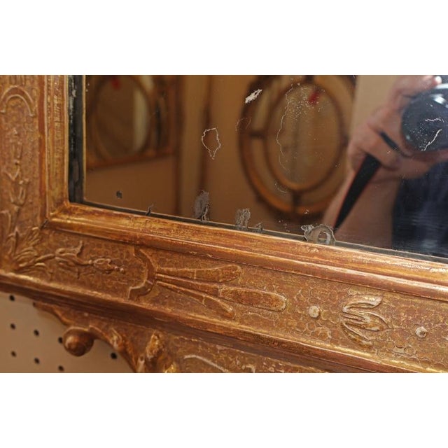 18th Century French Regence Figural Gold Horizontal Mirror For Sale - Image 14 of 14