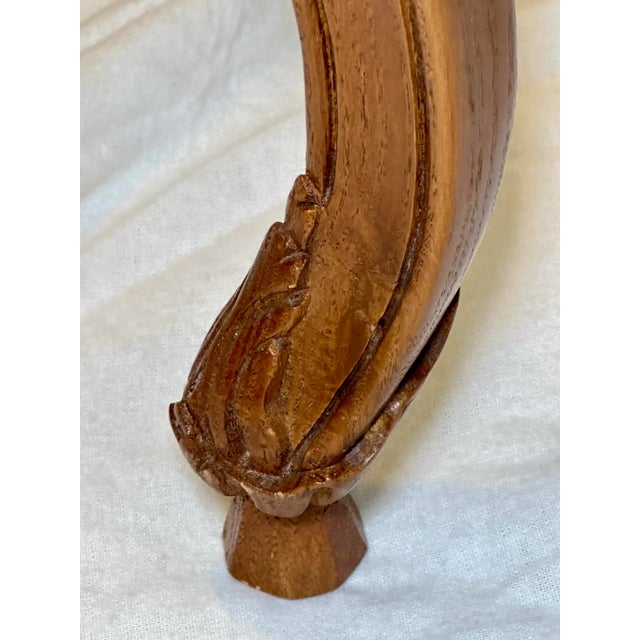 Wood Louis XV Style Hand-Carved Fauteuil Lounge Chair by J. Robert Scott, Silk Velvet Upholstery For Sale - Image 7 of 12