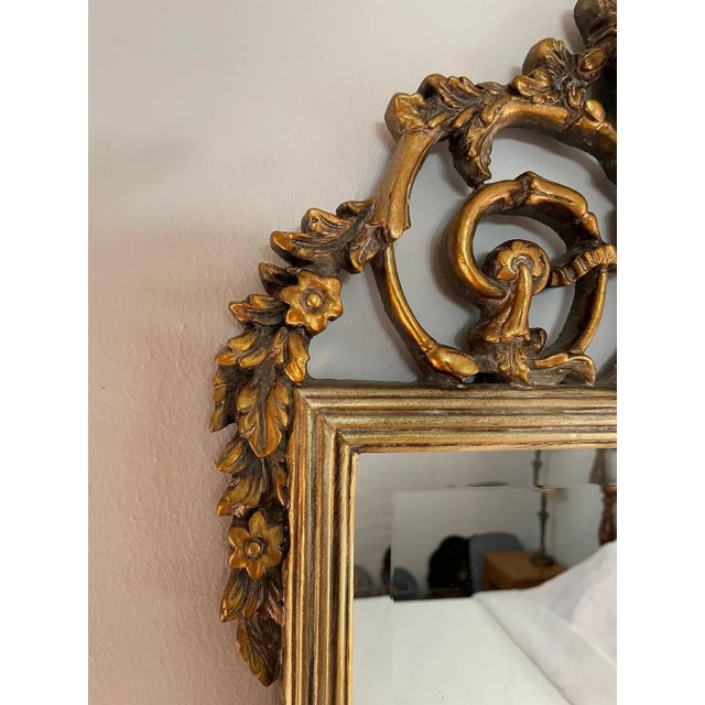 Vintage French Style Gold Gilt Beveled Wall Mirror | Chairish