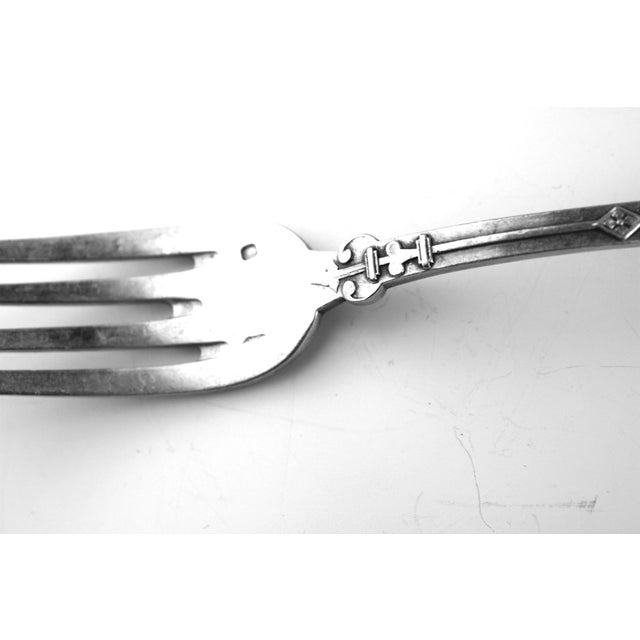 Metal Antique Silver Forks, 1900s, Set of 12 For Sale - Image 7 of 13