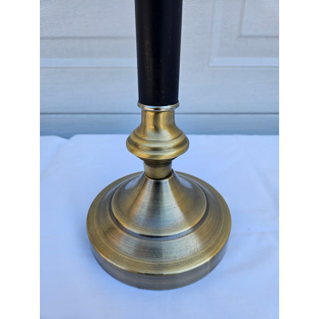 Late 20th Century Blue and Brass Lamps - a Pair For Sale - Image 12 of 16