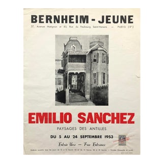 1953 Emilio Sanchez Paris Exhibition Poster For Sale